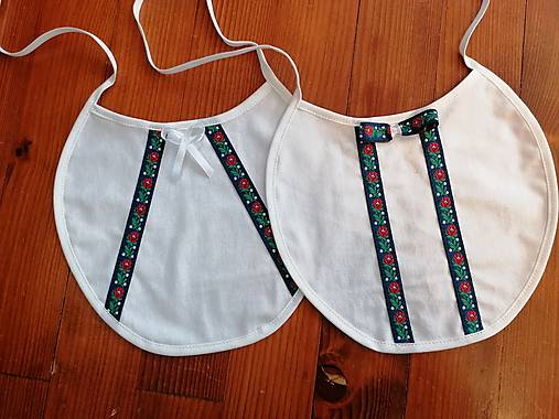 Iné doplnky - Č. 35 folklórne modré podbradníky s  a motylikom- pár - 18184340_