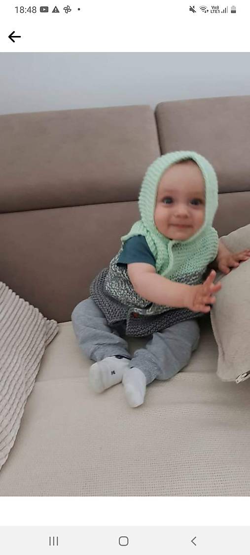 Vesty - Ručne štrikovaná vesta. - 18186536_