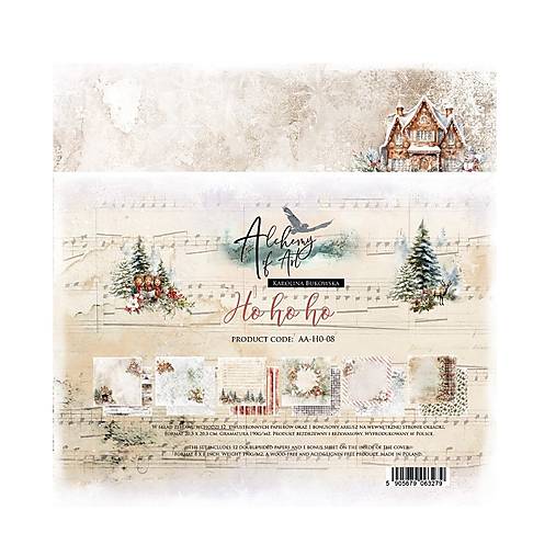 Papier - Scrapbook papier 8x8 Ho ho ho - 18187954_