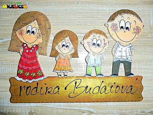 Tabuľky - Ceduľka na dvere - rodinka - 18187300_