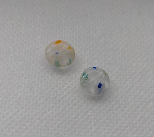 Korálky - Millefiori placka 10mm  (Priehľadná) - 18188583_
