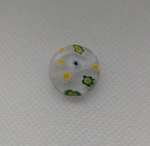 Korálky - Millefiori placka 18mm  (Priehľadná) - 18188684_