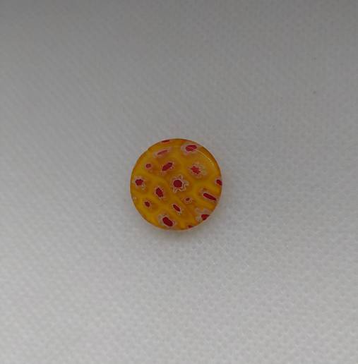 Korálky - Millefiori placka 18mm  (Oranžová) - 18188689_