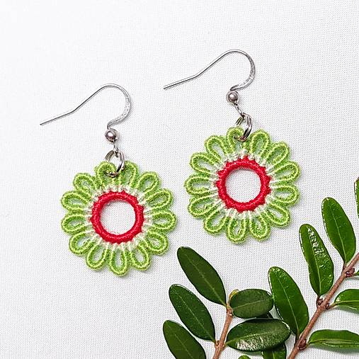 Náušnice - Makramé náušnice „Kvety slnka IV“ - 18188755_