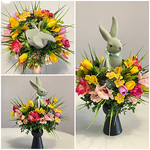 Veľkonočná dekorácia na stôl Veľká NOC zajko