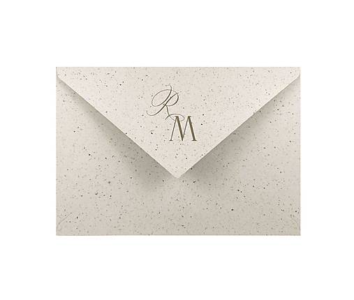 Papiernictvo - Obálka iniciály béžové kakao 120g C6 - 18190525_