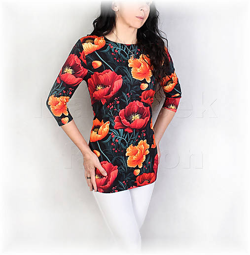 Topy, tričká, tielka - Triko vz.986 i kr.rukáv - 18191415_