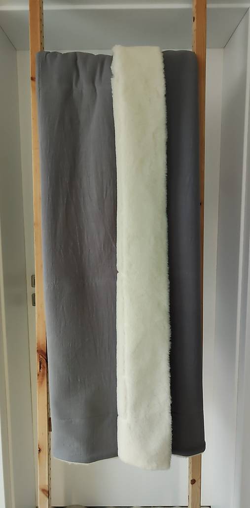 Úžitkový textil - Deka 100% ovčie rúno MERINO Top Super wash Natural ELEGANT 135 x 210 cm 100% ľan šedý - 18190555_