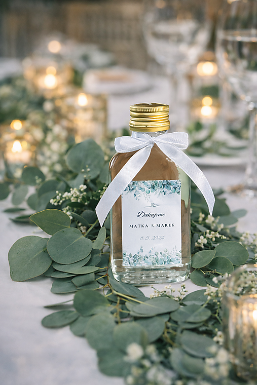 Darčeky pre svadobčanov - Svadobné fľaštičky Ploskačky - 18190907_
