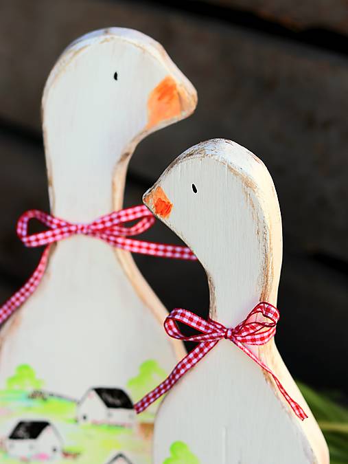 Drevené húsky s krajinkou
