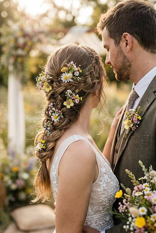 Kvetinové vlásenky "lúče slnka na lupeňoch kvetov" "