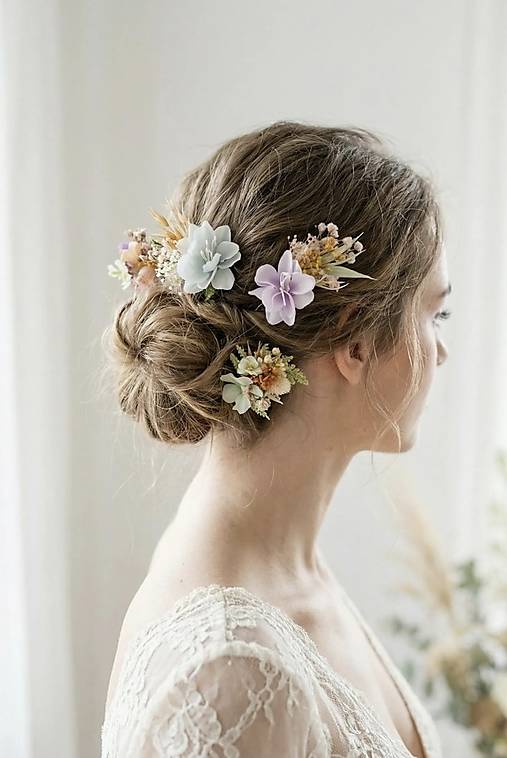 Kvetinové aranžované vlásenky "povedz mi"