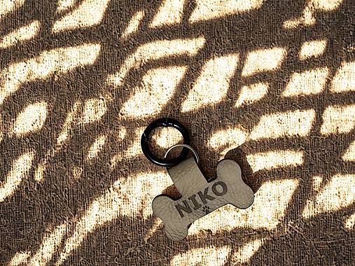 Iné doplnky - Dizajnová kožená známka pre domáceho miláčika - 18190160_