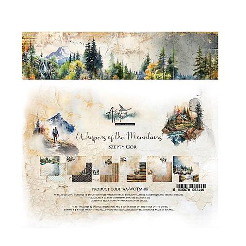Papier - Scrapbook papier 8x8 Whispers of the Mountains - 18194066_