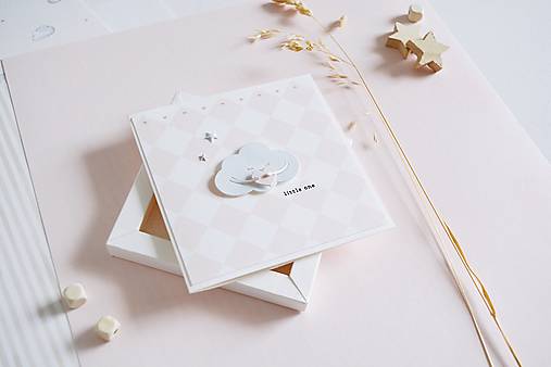 Papiernictvo - Gratulačný pozdrav pre bábätko - obláčik so srdiečkom - 18194550_