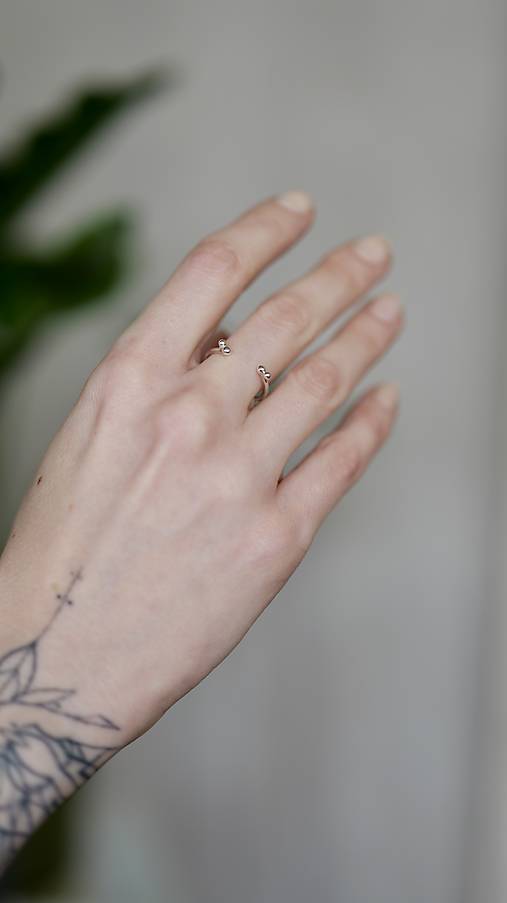 Prstene - Strieborný Prsteň Oopium xs, Ag 925/1000 - 18192858_