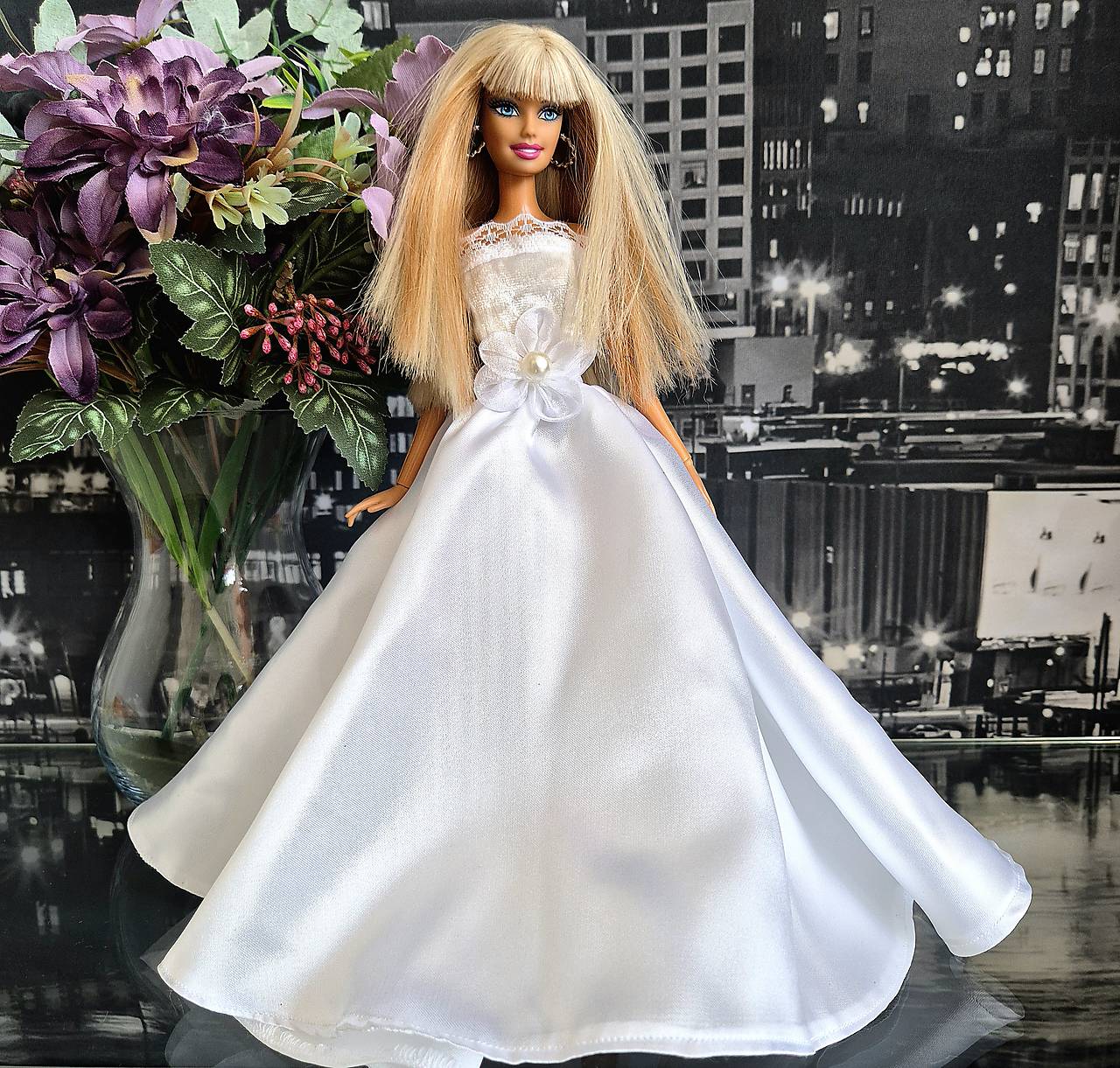 Princeznovské svadobné šaty pre Barbie