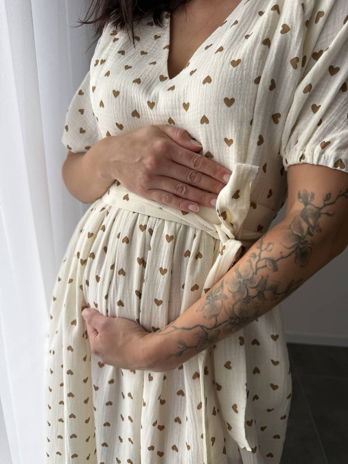 Šaty - Mušelínové maxi šaty "Boho Breeze" - srdiečka - 18192269_