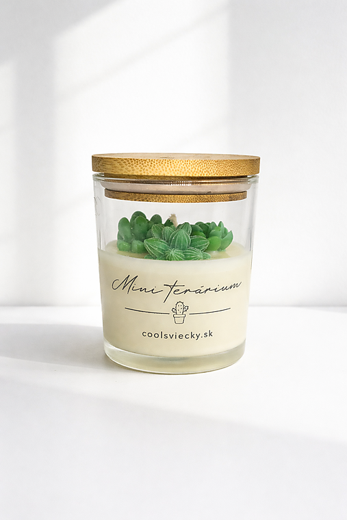 Mini terárium - sójová sviečka