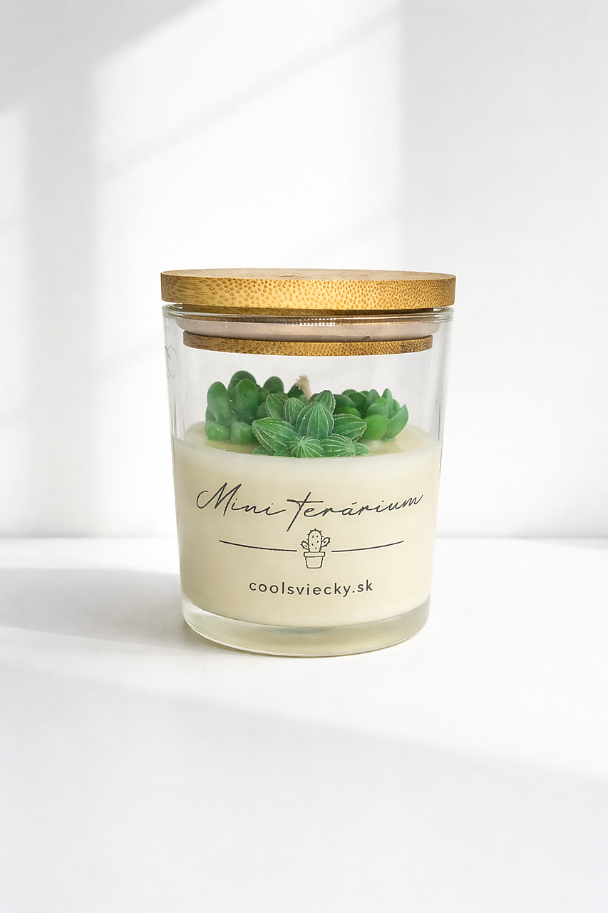 Mini terárium - sójová sviečka