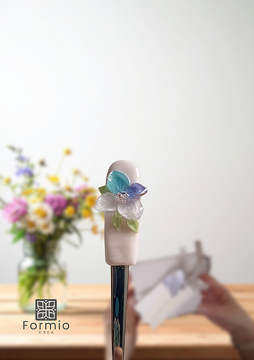 Kávová lyžička s hortenziou