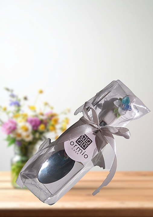 Kávová lyžička s hortenziou