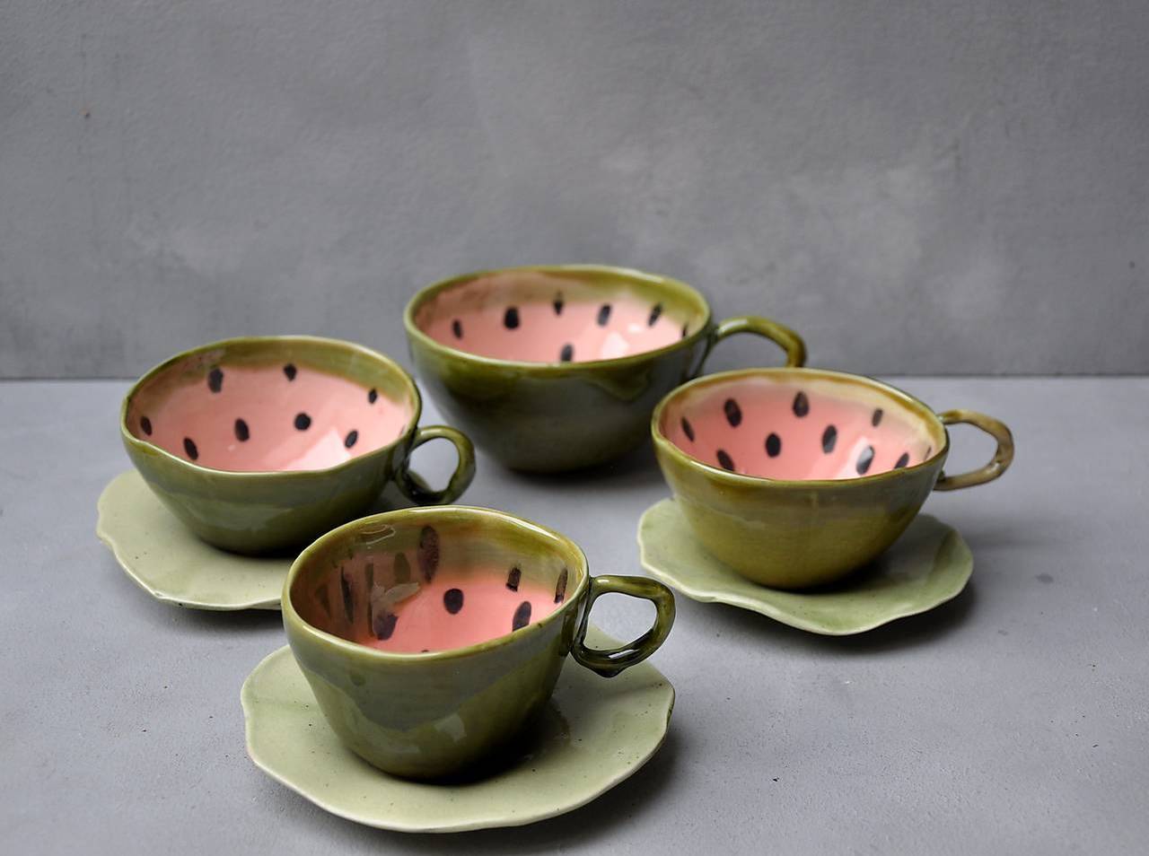 Šálka melón 170 ml s tanierikom