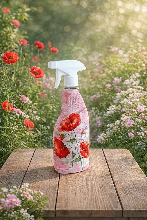 Nádoby - rozprašovač na vodu vlčie maky - 18194670_