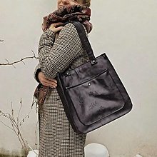 Kabelky - Kabelka WALKING bag graving BLACK - 18192771_