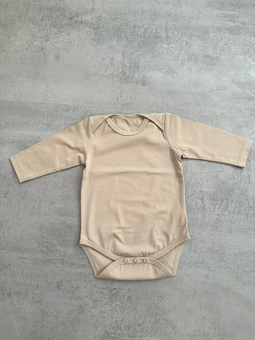 Detské oblečenie - Basic body béžová 62 - 18196578_