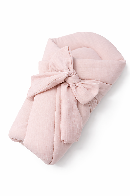Detský textil - Mušelínová zavinovačka s mašľou - rôzne farby a vzory - 18194860_