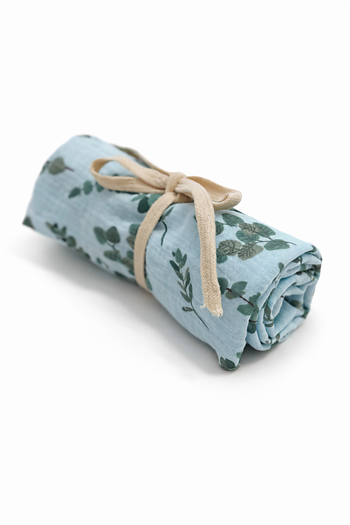 Detské doplnky - Mušelínová plienka 60 x 60 cm - mint leaves - 18194880_