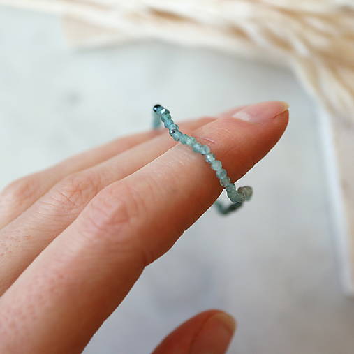 Náramky - Náramok zo vzácneho modrého turmalínu - 18196449_