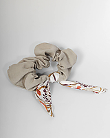 Ozdoby do vlasov - Ľanové scrunchies - 18197232_