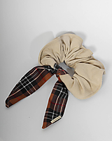 Ozdoby do vlasov - Ľanové scrunchies - 18197246_