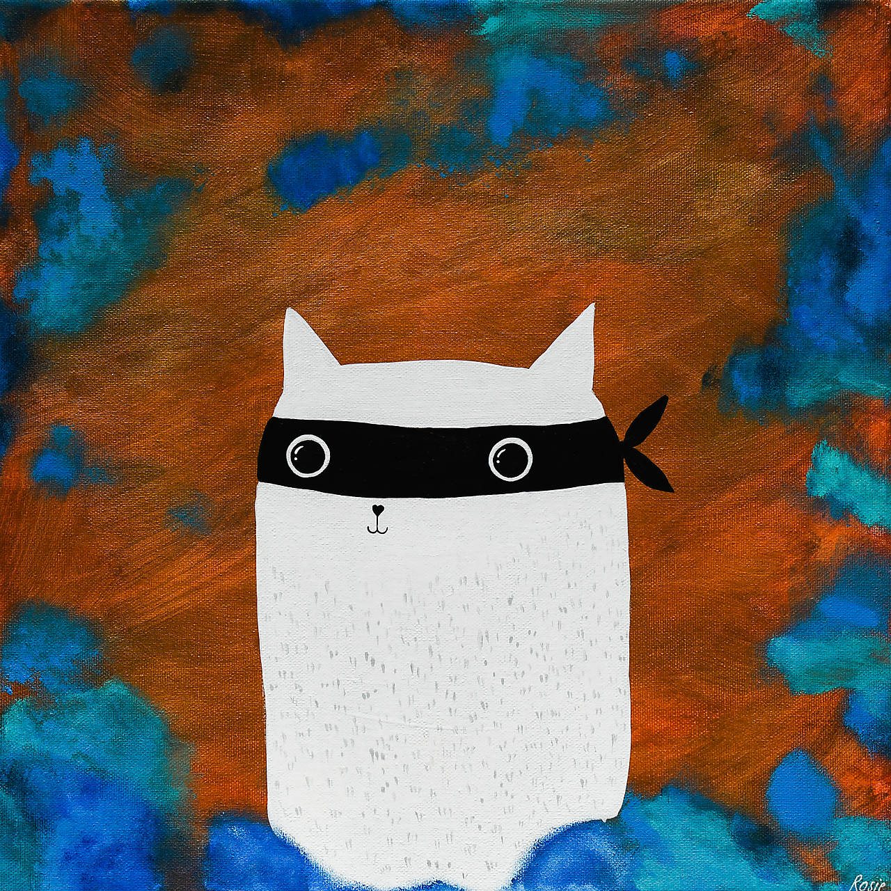 Badass mačička, Giclée art print 30x36