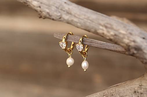 Náušnice kruhy s perlou