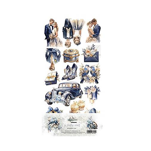 Papier - Scrapbook papier 6x12 In Frosty Colors - Wedding Day - 18199702_