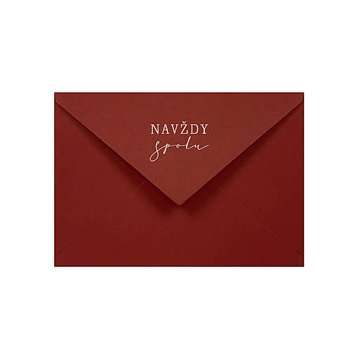 Papiernictvo - Tmavočervená obálka Berry Navždy Spolu - 18199006_