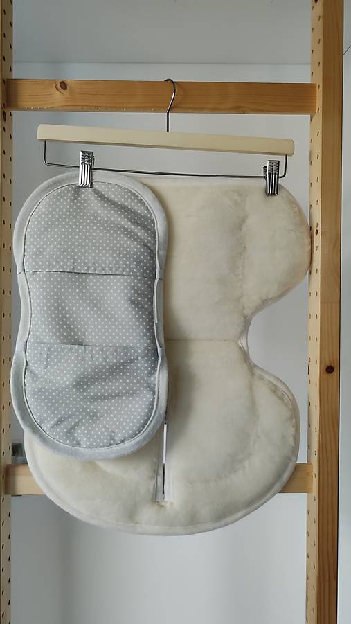 Detský textil - VLNIENKA podložka novorodenecká do autosedačky Cybex Aton 5  100% Merino Top Super wash Natural  Bodka - 18198603_