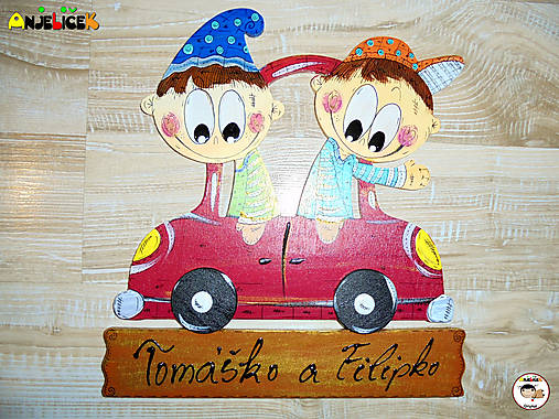 Tabuľky - Menovka na dvere - dvojica - 18199647_