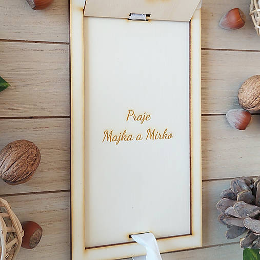 Vidíš 50 nie je až tak veľa drevená obálka na peniaze 20x10cm- MODRÁ