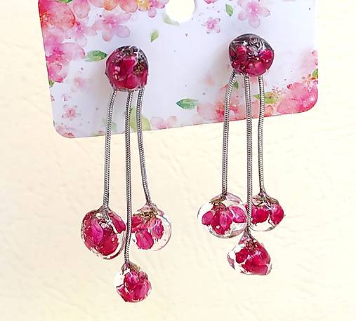 Náušnice - Erica v rose - N5017 - 18199072_