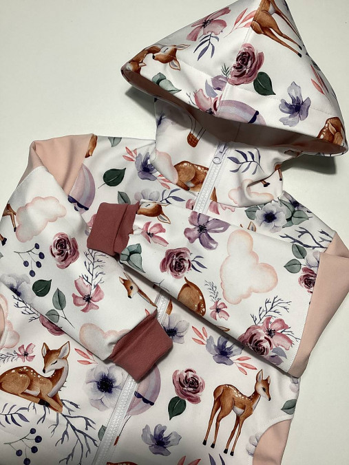 Detské oblečenie - softshellová bunda srnka 98-104 - 18199161_