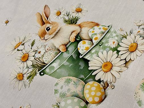 100% BAVLNA DEKOR / VEĽKA NOC / ZAJAČIKY