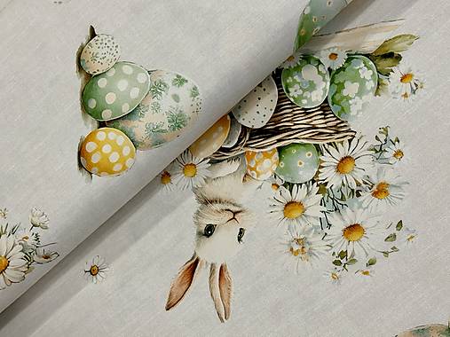 100% BAVLNA DEKOR / VEĽKA NOC / ZAJAČIKY