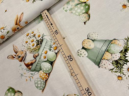 100% BAVLNA DEKOR / VEĽKA NOC / ZAJAČIKY