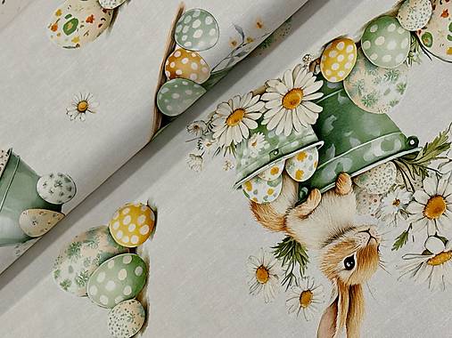 100% BAVLNA DEKOR / VEĽKA NOC / ZAJAČIKY