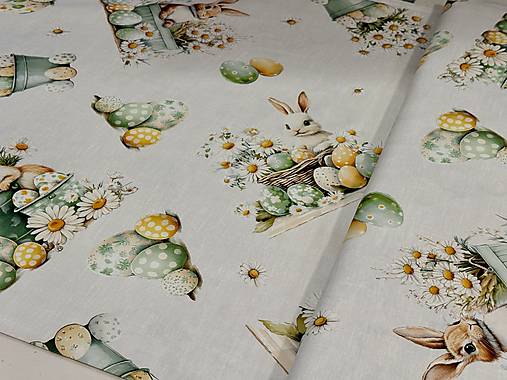 100% BAVLNA DEKOR / VEĽKA NOC / ZAJAČIKY