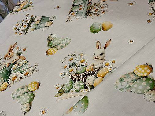 100% BAVLNA DEKOR / VEĽKA NOC / ZAJAČIKY